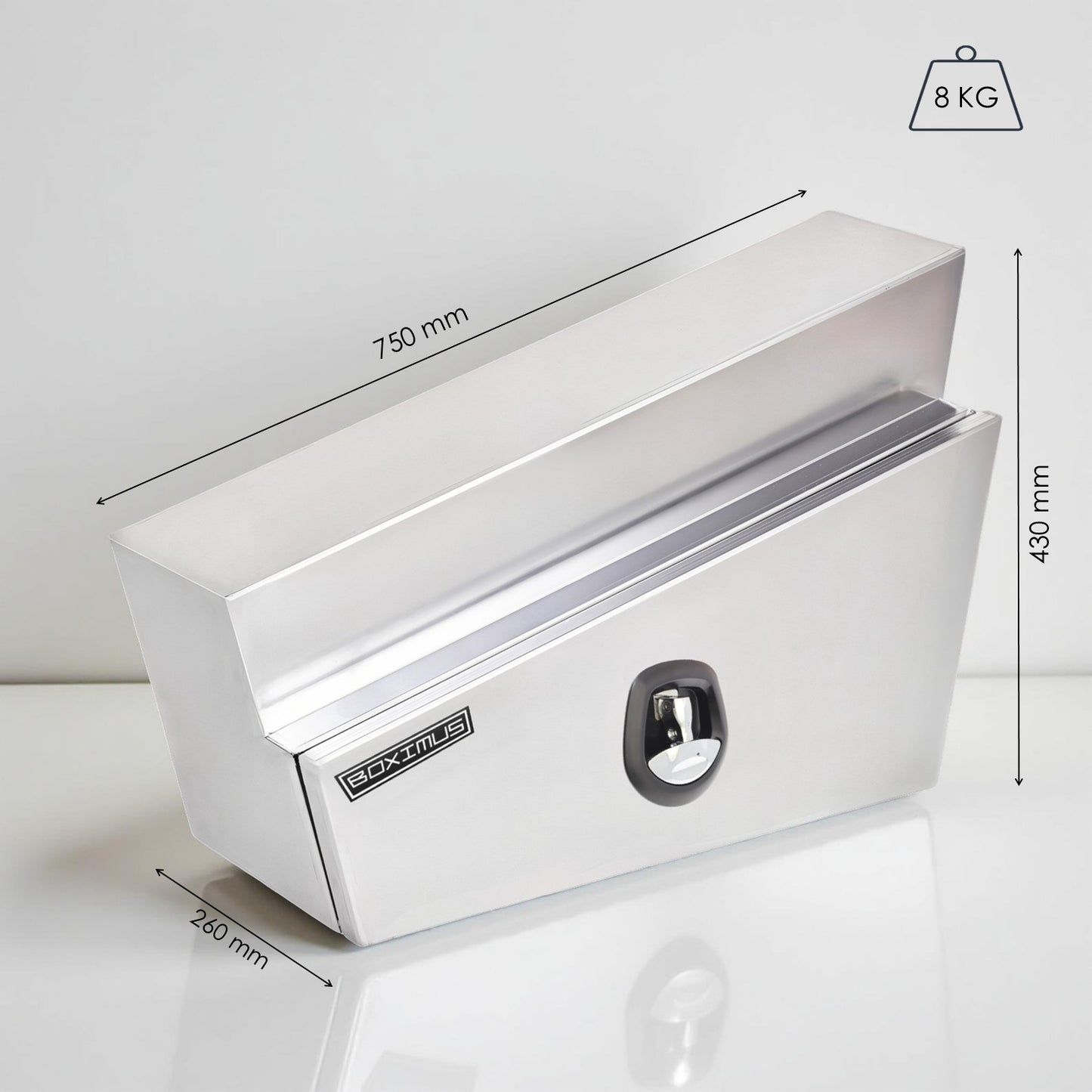 Under Tray Tool Boxes 750 Flat Whale Lock