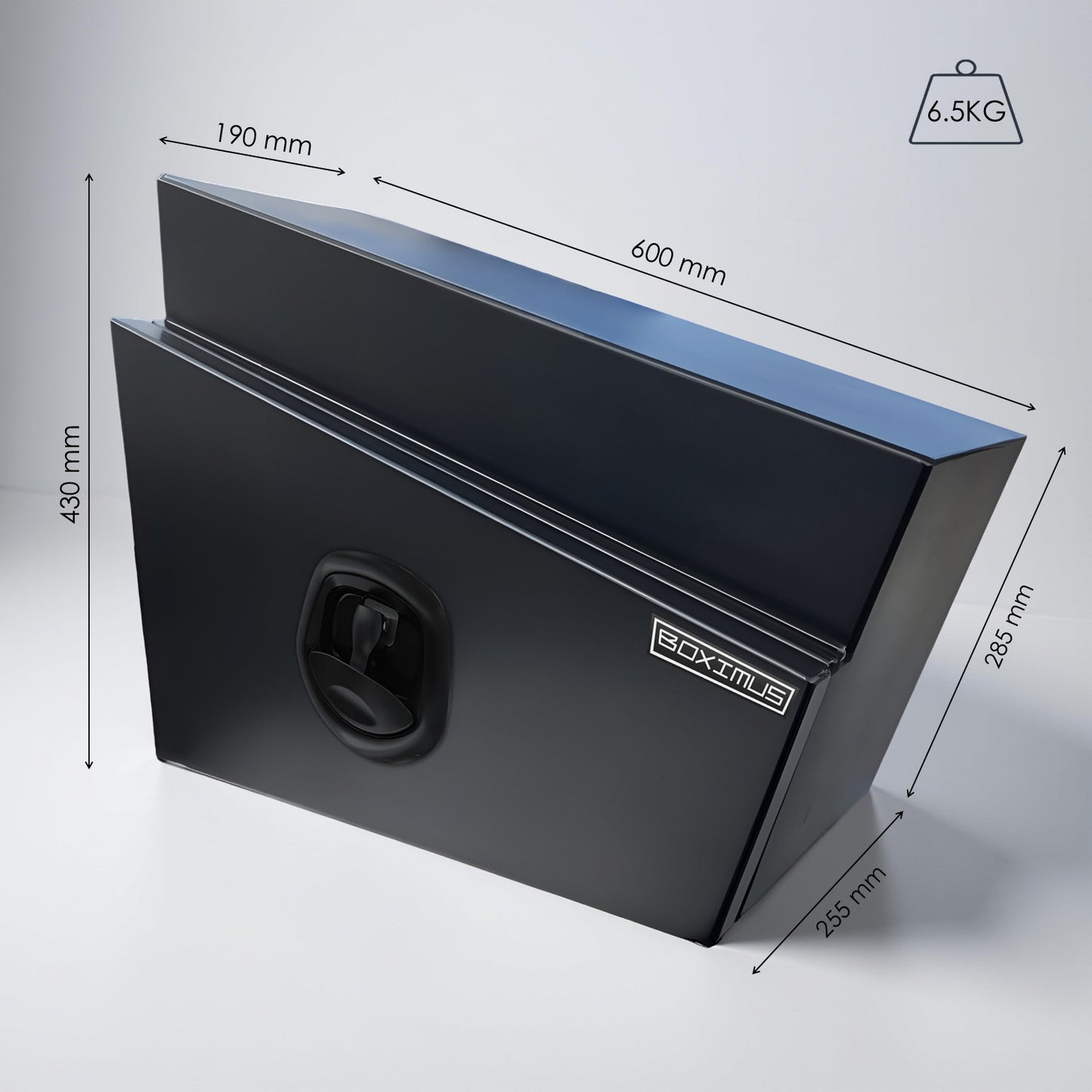 Under Tray Tool Boxes 600 Black Whale lock