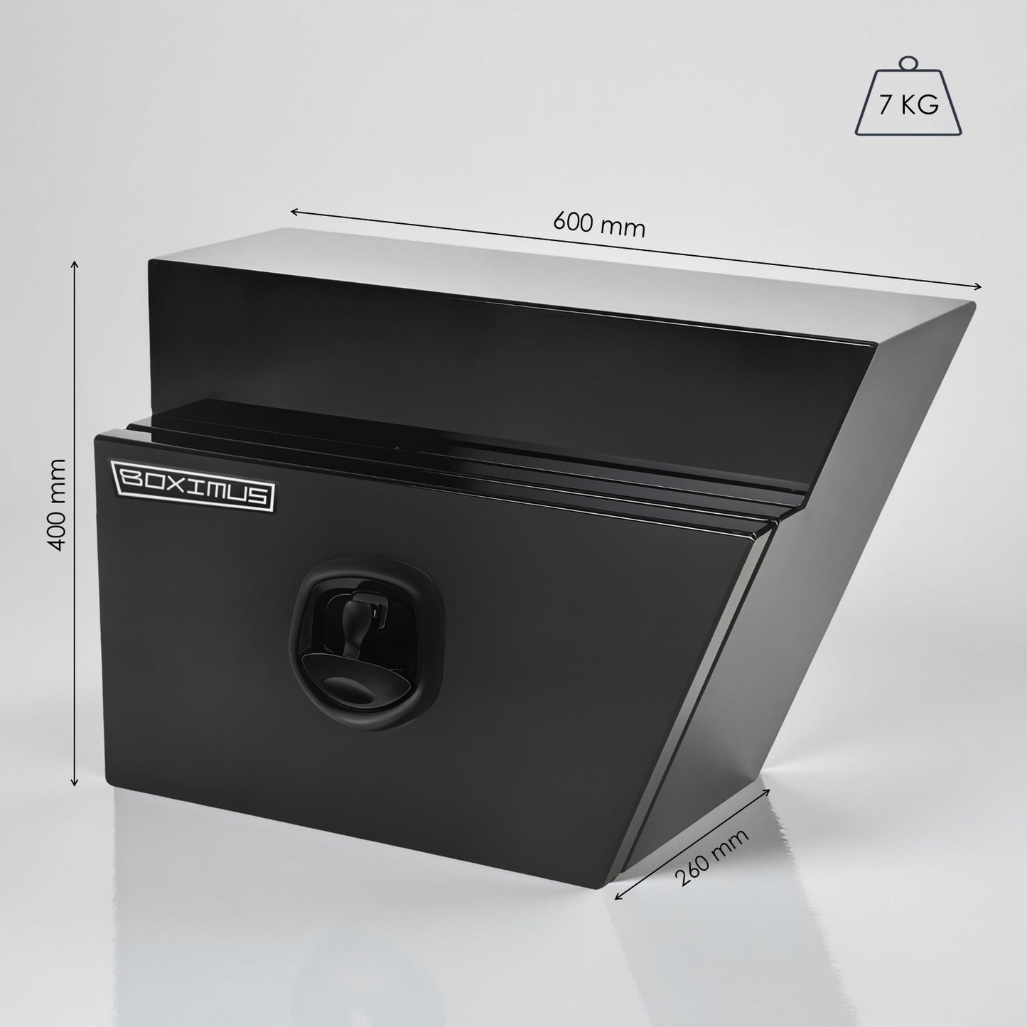 Under Tray Tool Boxes 600 Black Whale lock