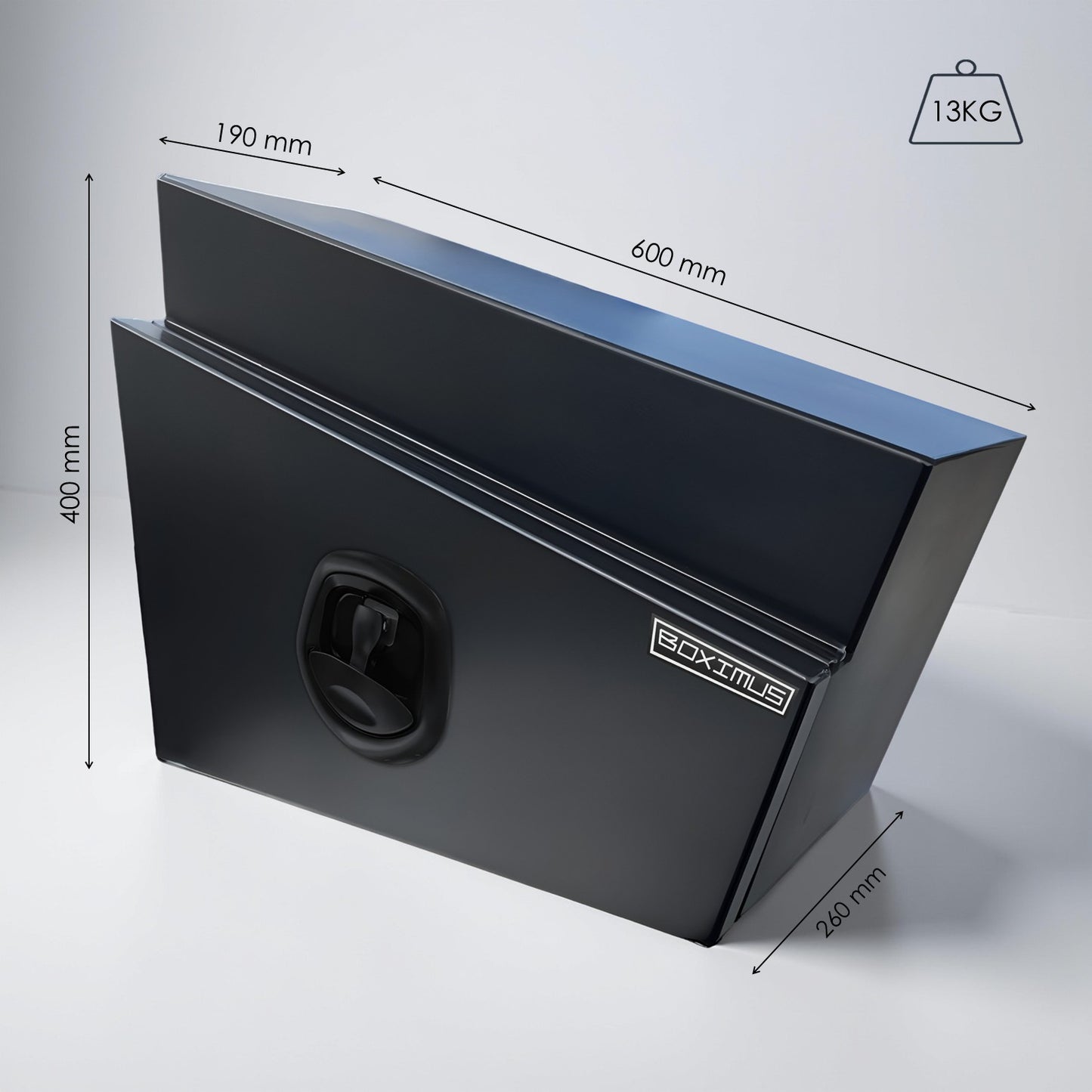 Under Tray Tool Boxes 600 Black Whale lock
