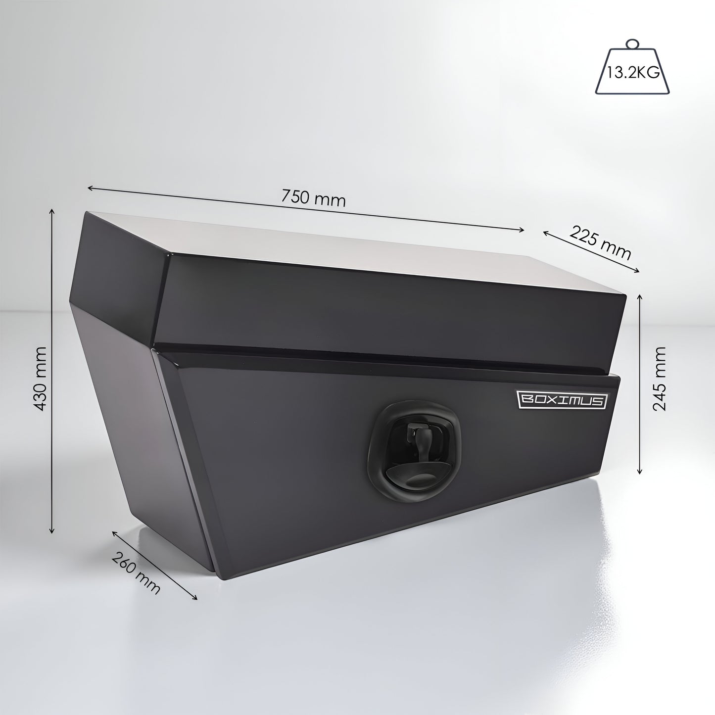 Under Tray Tool Boxes 750 Black Whale lock