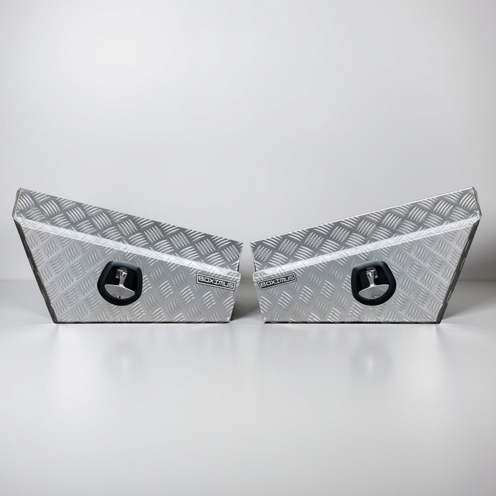 750mm Checker Plate Under-Tray Toolboxes Pair for Utes | Boximus
